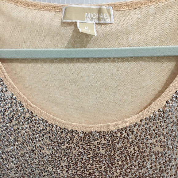 Michael Kors sequin scoop neck top. - Picture 5 of 6